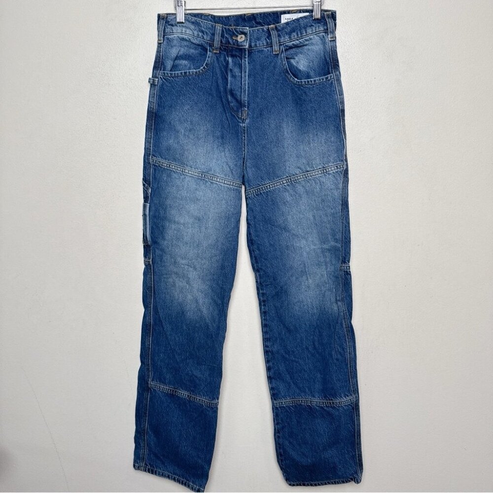 Collusion Womens 26 X004 Dad Jeans High Rise Baggy Utility Detail